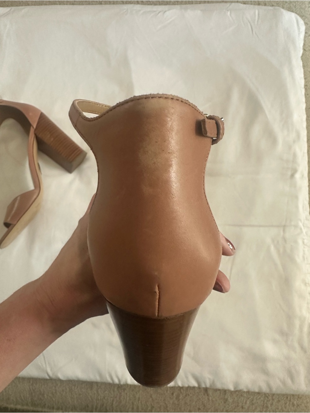 Women’s Michael Kors GENUINE LEATHER Block Heel - Picture 8 of 12